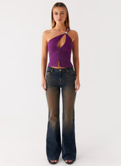 Oregon Flared Jeans - Dirty Black Wash