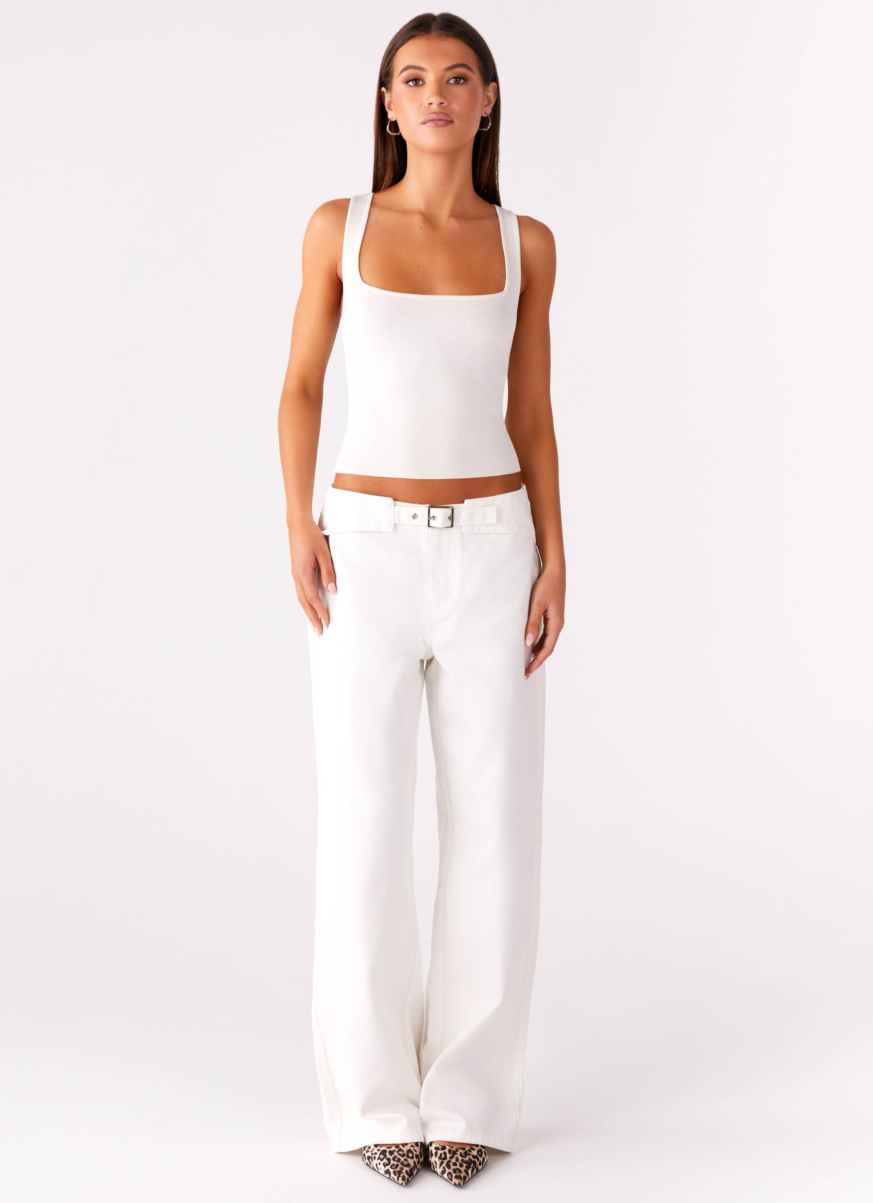 Texas Low Rise Jeans - White